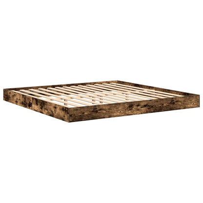 vidaXL Bücherregal-Bett Räuchereiche 180 x 200 cm Holzwerkstoff