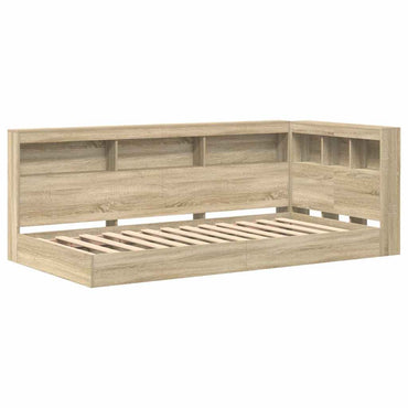 vidaXL Bücherregal-Bett Sonoma-Eiche 75 x 190 cm Holzwerkstoff