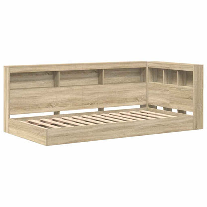 vidaXL Bücherregal-Bett Sonoma-Eiche 75 x 190 cm Holzwerkstoff