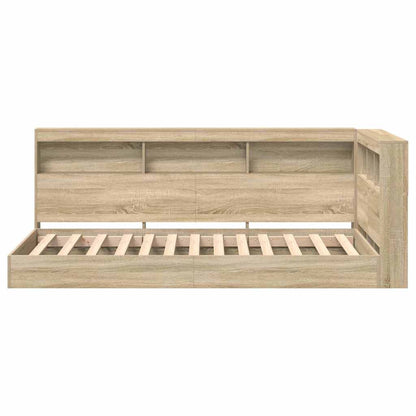vidaXL Bücherregal-Bett Sonoma-Eiche 75 x 190 cm Holzwerkstoff