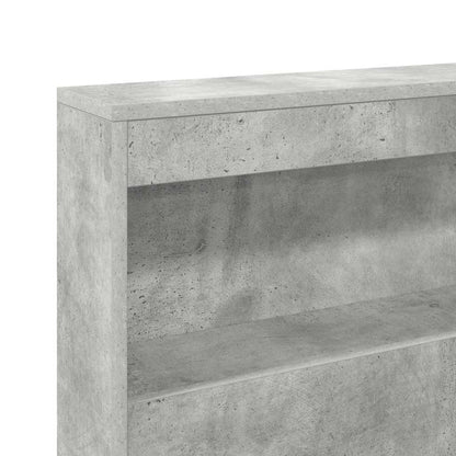 vidaXL Bücherregal-Bett Beton Grau 75 x 190 cm Holzwerkstoff
