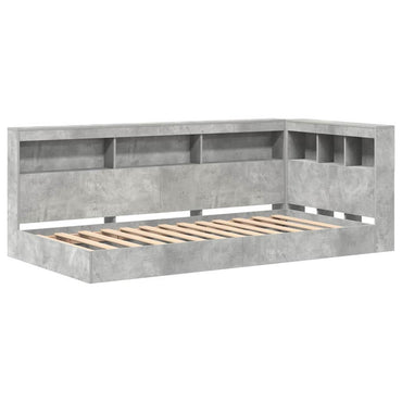 vidaXL Bücherregal-Bett Beton Grau 75 x 190 cm Holzwerkstoff