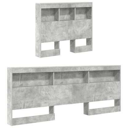 vidaXL Bücherregal-Bett Beton Grau 75 x 190 cm Holzwerkstoff