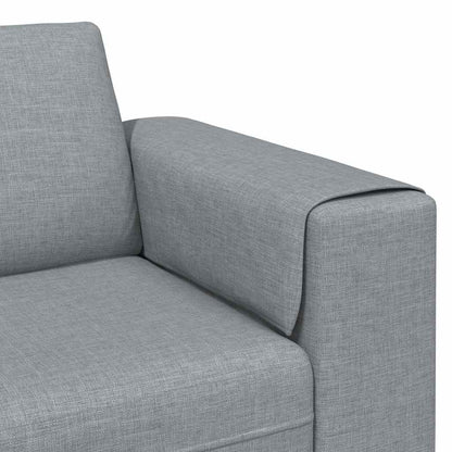 vidaXL Wohnzimmer Couch Hellgrau 250 x 77 x 76 cm Polyester