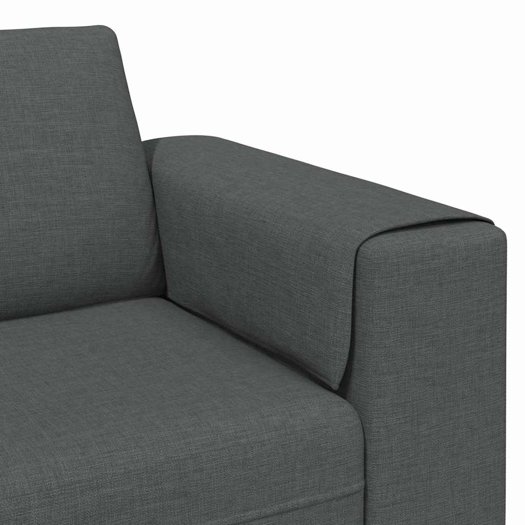 vidaXL Wohnzimmer Couch Dunkelgrau 250 x 77 x 76 cm Polyester