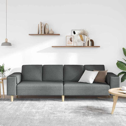 vidaXL Wohnzimmer Couch Dunkelgrau 250 x 77 x 76 cm Polyester