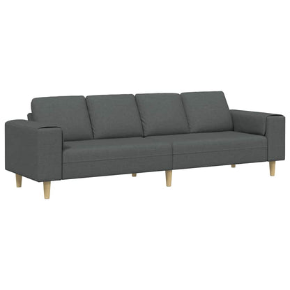 vidaXL Wohnzimmer Couch Dunkelgrau 250 x 77 x 76 cm Polyester
