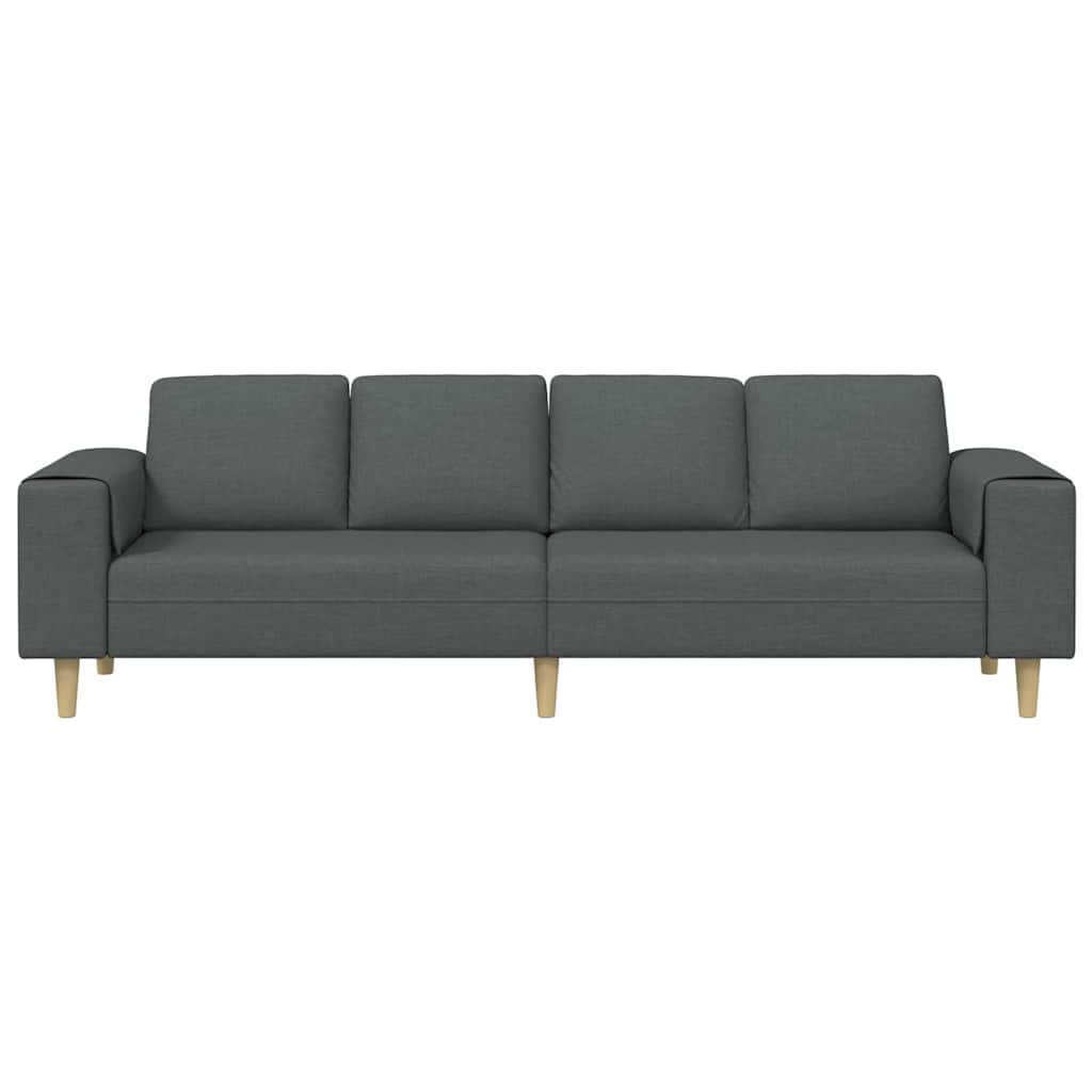 vidaXL Wohnzimmer Couch Dunkelgrau 250 x 77 x 76 cm Polyester