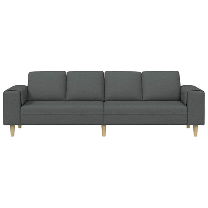 vidaXL Wohnzimmer Couch Dunkelgrau 250 x 77 x 76 cm Polyester