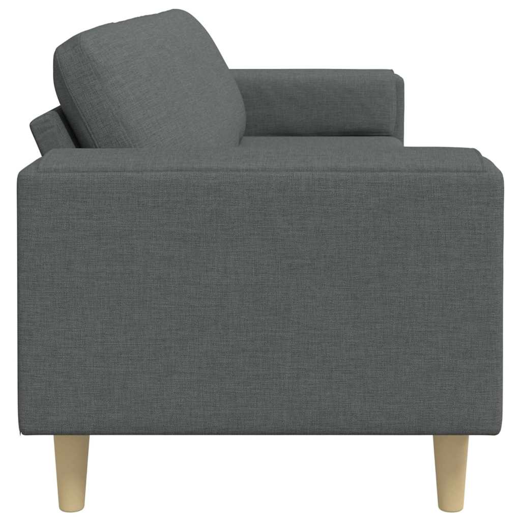 vidaXL Wohnzimmer Couch Dunkelgrau 250 x 77 x 76 cm Polyester