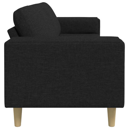Wohnzimmer Couch Schwarz 250 x 77 x 76 cm Polyester