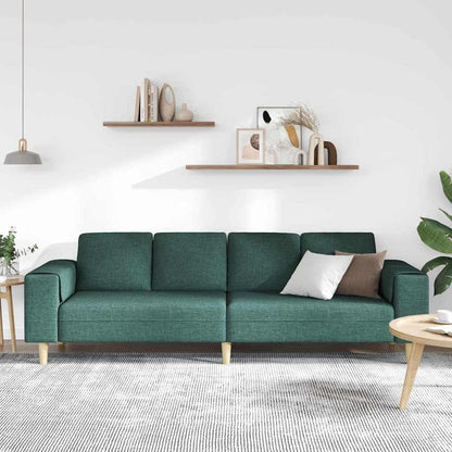 vidaXL Wohnzimmer Couch Dunkelgrün 250 x 77 x 76 cm Polyester