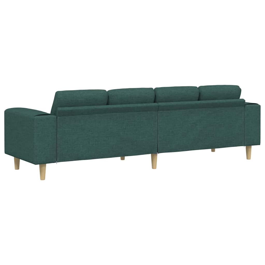 vidaXL Wohnzimmer Couch Dunkelgrün 250 x 77 x 76 cm Polyester