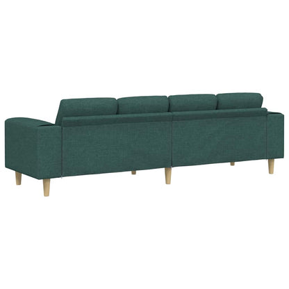 vidaXL Wohnzimmer Couch Dunkelgrün 250 x 77 x 76 cm Polyester