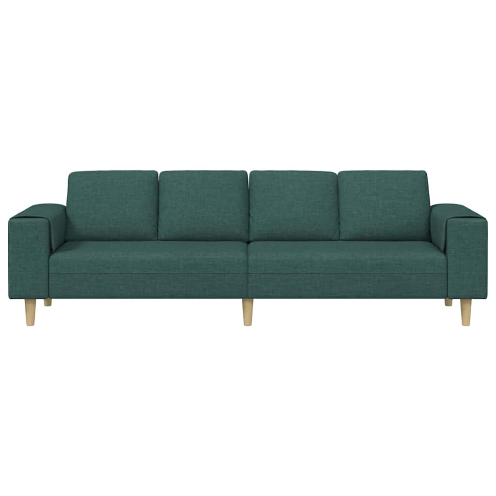 vidaXL Wohnzimmer Couch Dunkelgrün 250 x 77 x 76 cm Polyester
