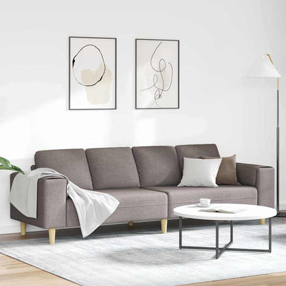vidaXL Wohnzimmer Couch Taupe 250 x 77 x 76 cm Polyester