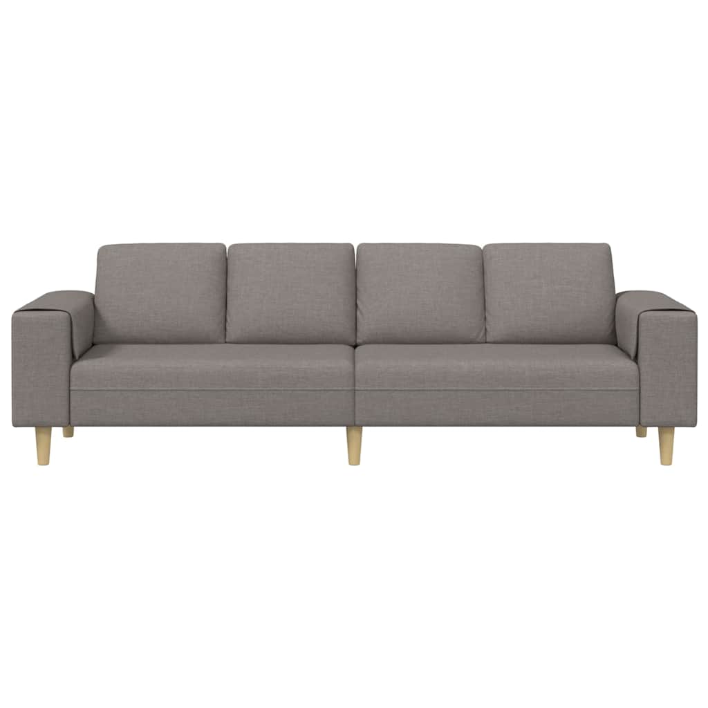 vidaXL Wohnzimmer Couch Taupe 250 x 77 x 76 cm Polyester
