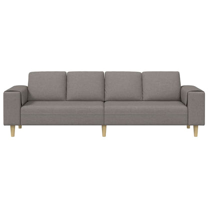 vidaXL Wohnzimmer Couch Taupe 250 x 77 x 76 cm Polyester
