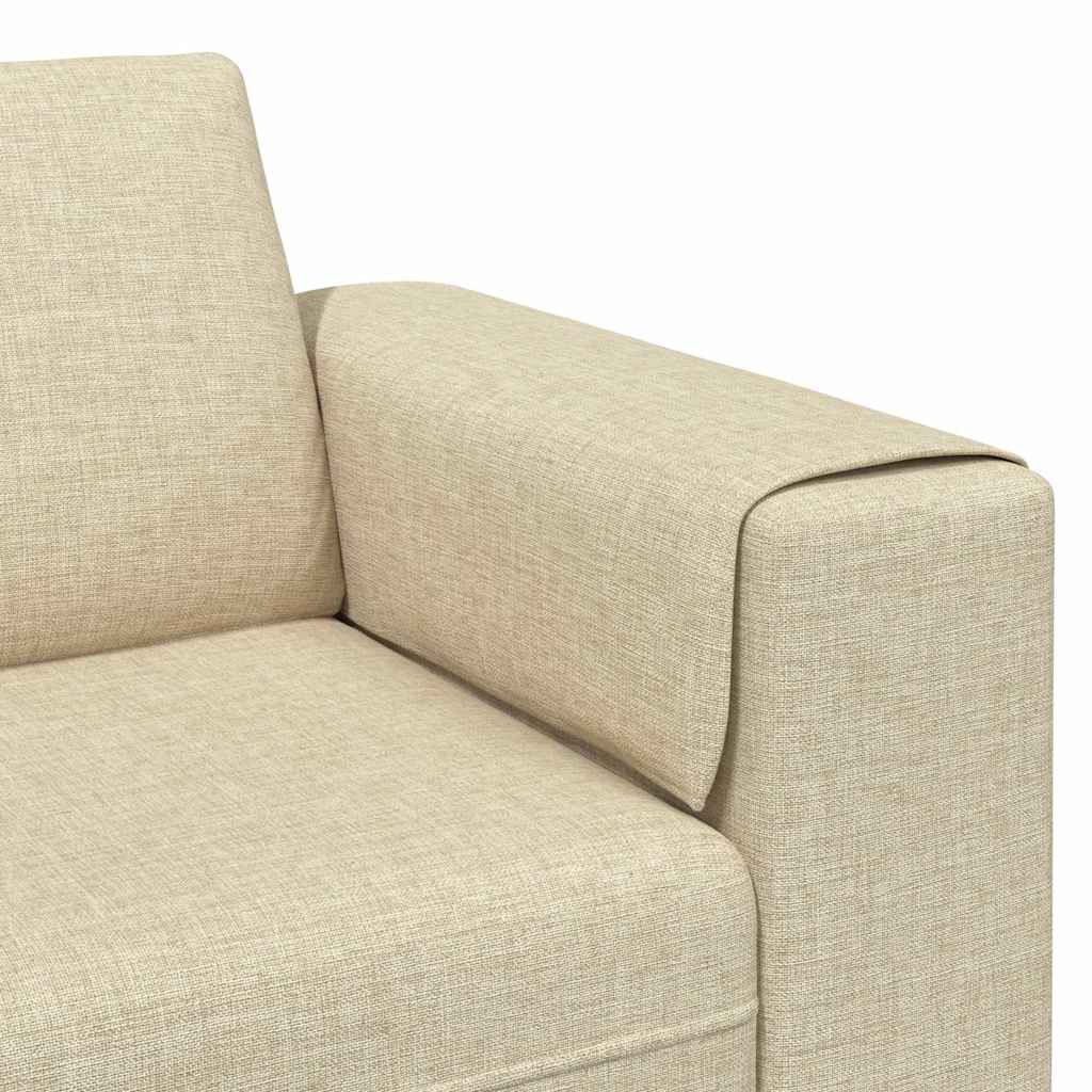 vidaXL Wohnzimmer Couch Creme 250 x 77 x 76 cm Polyester