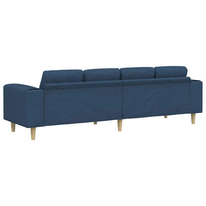 vidaXL Wohnzimmer Couch Blau 250 x 77 x 76 cm Polyester