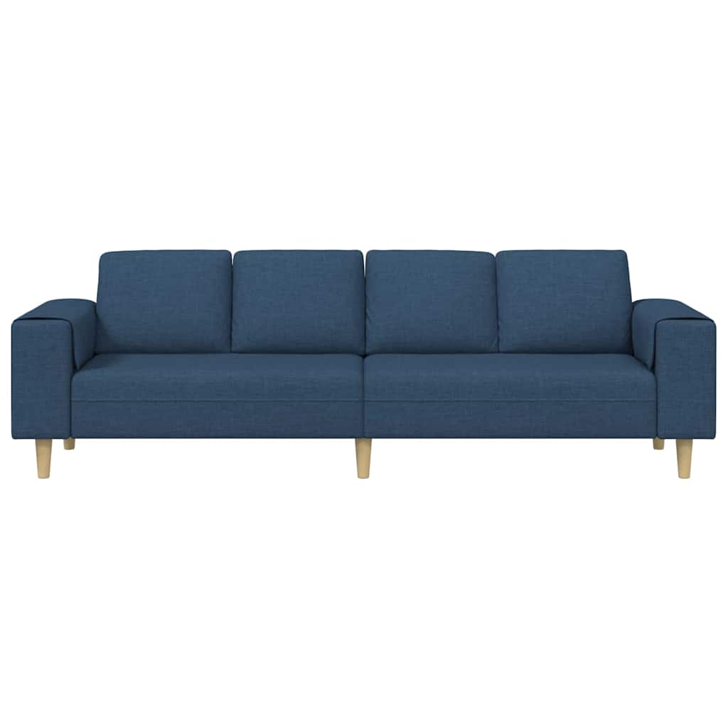 vidaXL Wohnzimmer Couch Blau 250 x 77 x 76 cm Polyester