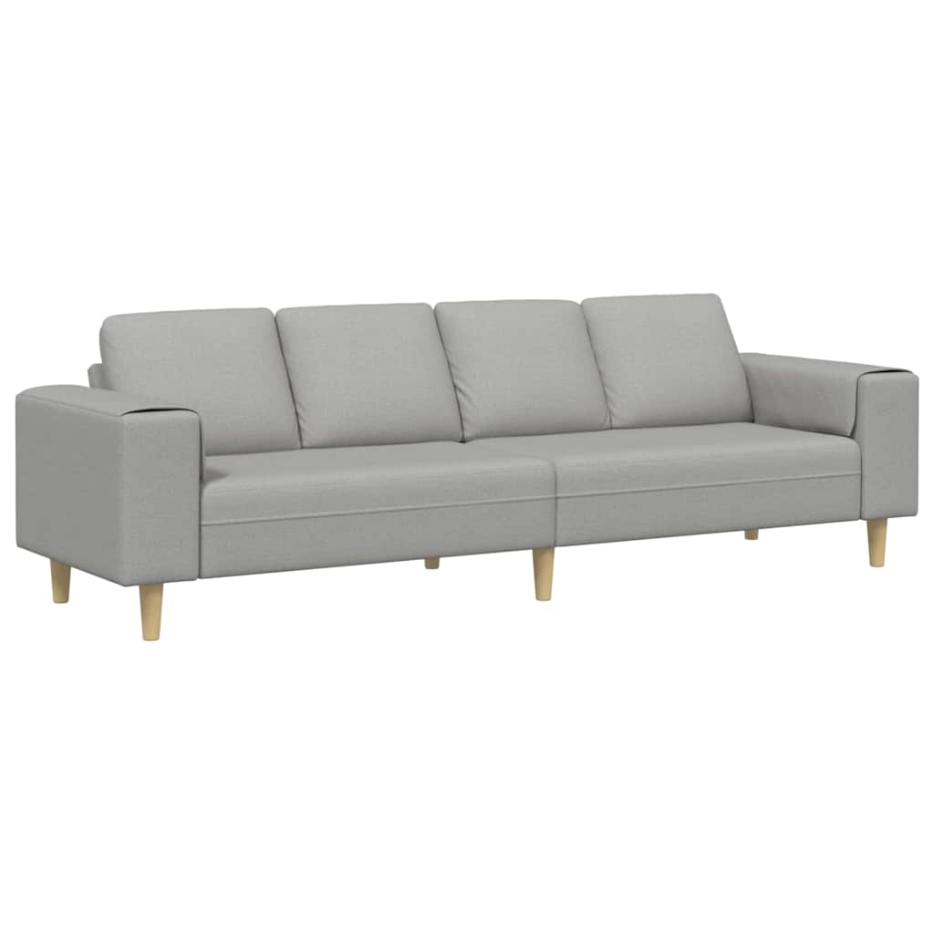 Wohnzimmer Couch Wolkengrau 250 x 77 x 76 cm Polyester