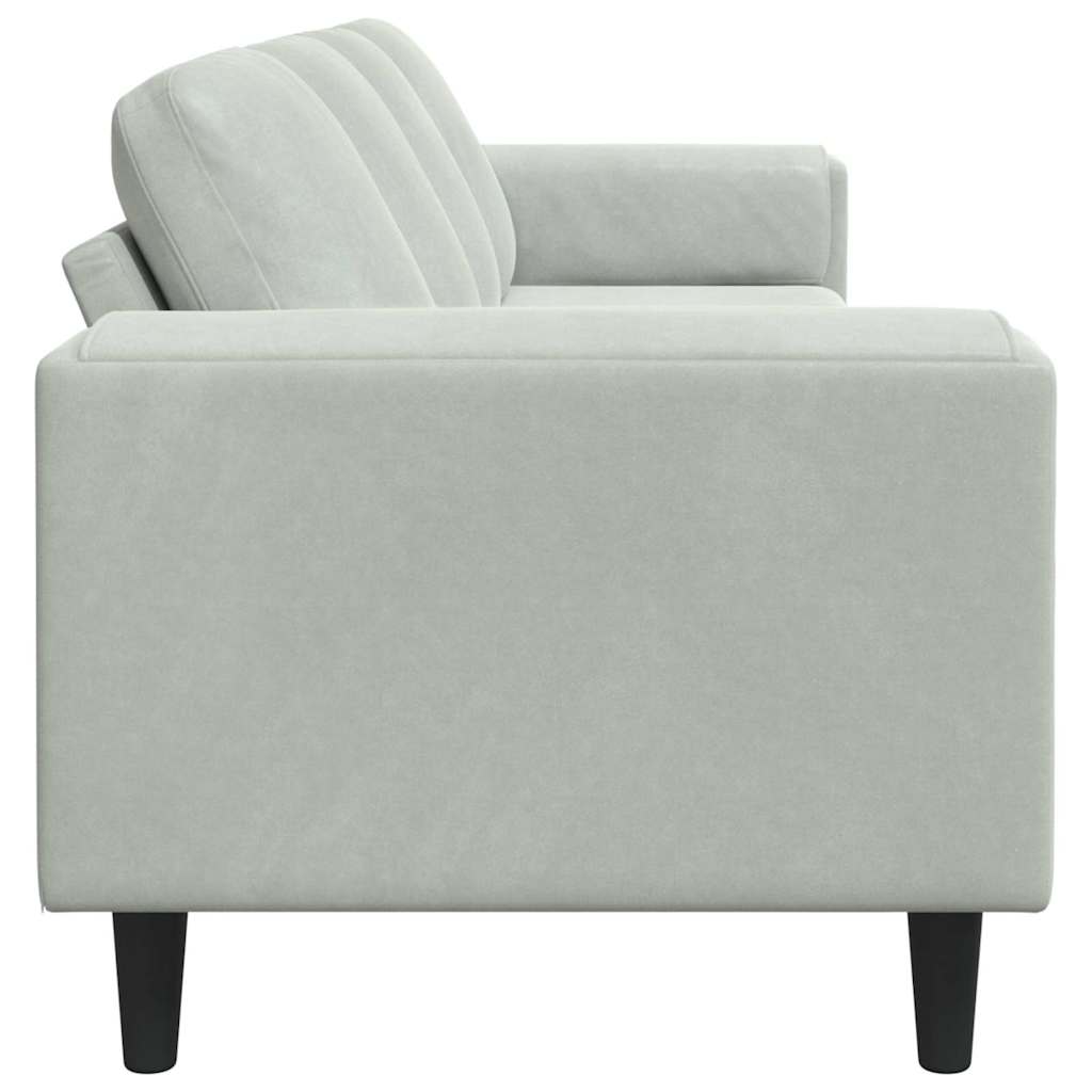 vidaXL Wohnzimmer Couch Hellgrau 250 x 77 x 76 cm
