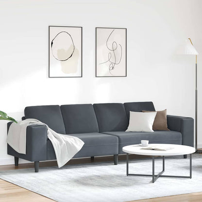 vidaXL Wohnzimmer Couch Dunkelgrau 250 x 77 x 76 cm