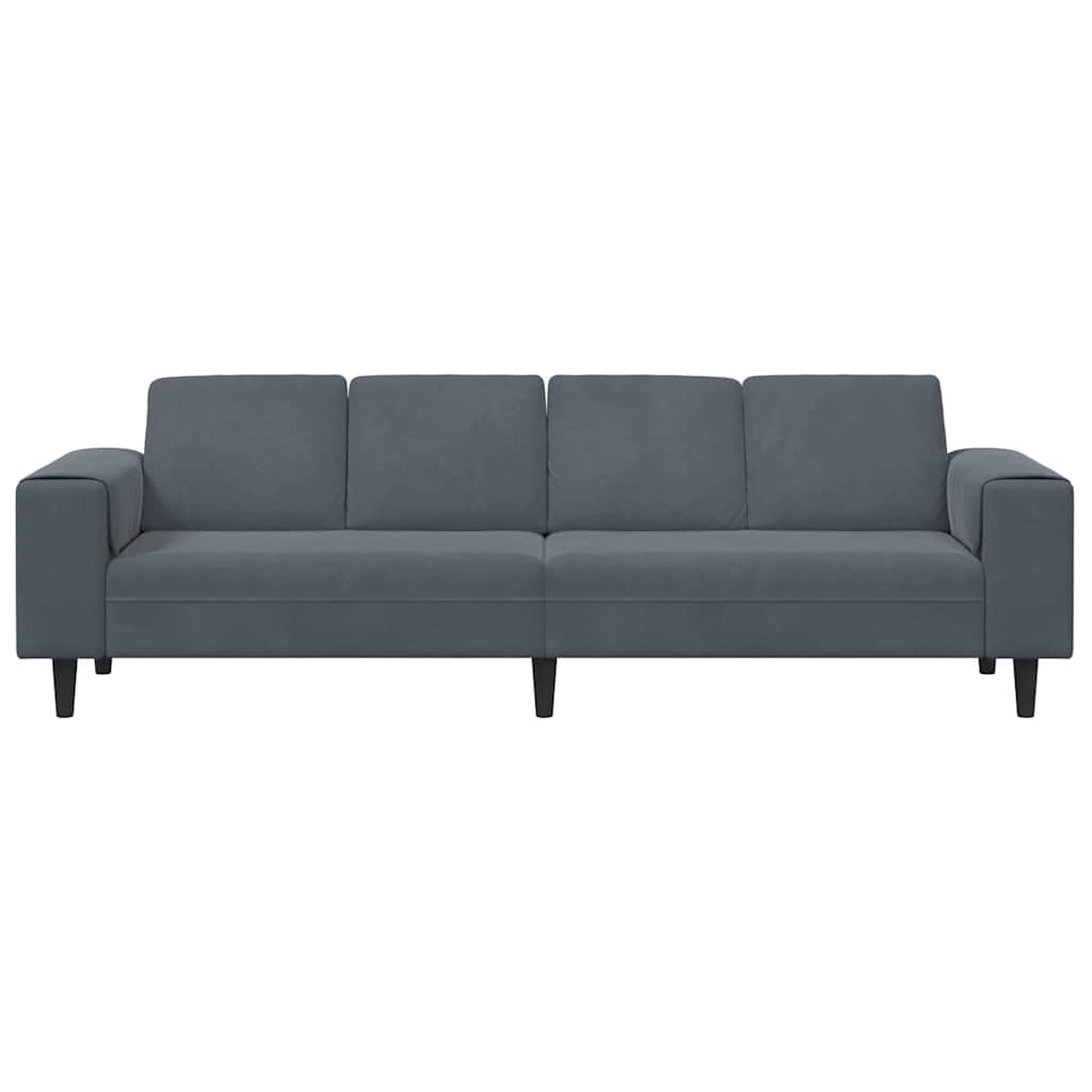 vidaXL Wohnzimmer Couch Dunkelgrau 250 x 77 x 76 cm