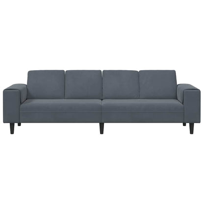 vidaXL Wohnzimmer Couch Dunkelgrau 250 x 77 x 76 cm
