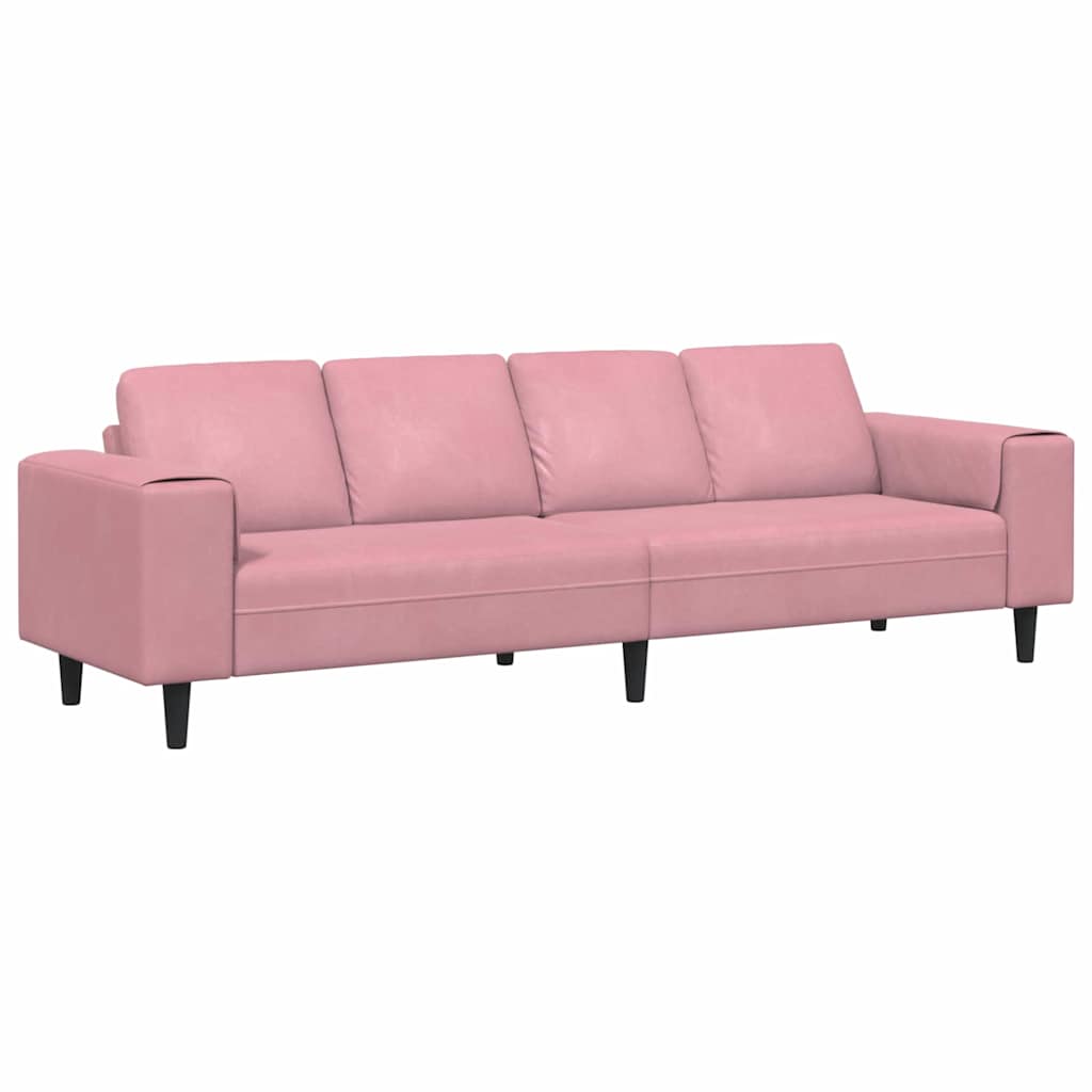 vidaXL Wohnzimmer Couch Rosa 250 x 77 x 76 cm