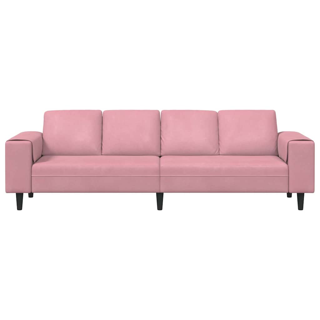 vidaXL Wohnzimmer Couch Rosa 250 x 77 x 76 cm