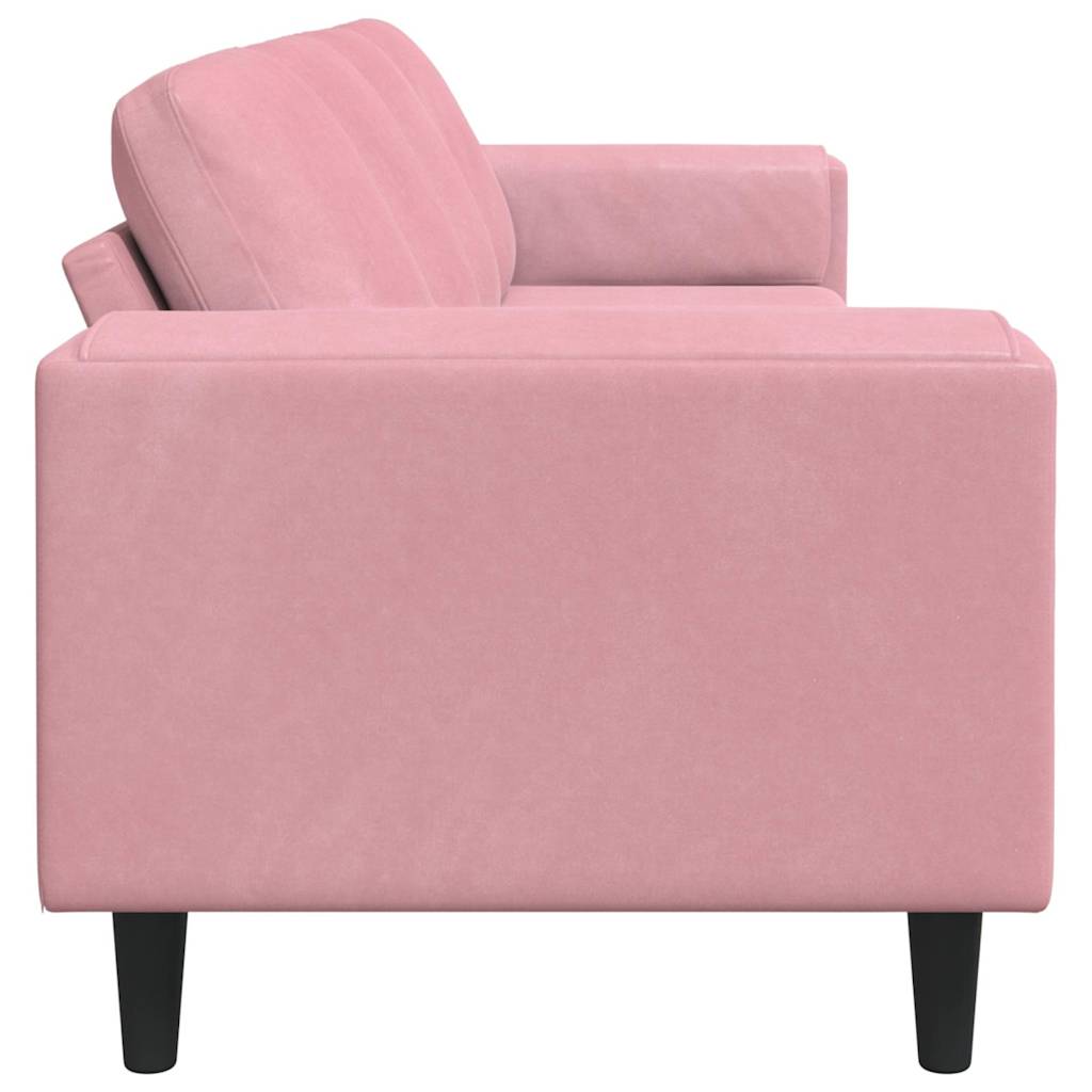 vidaXL Wohnzimmer Couch Rosa 250 x 77 x 76 cm