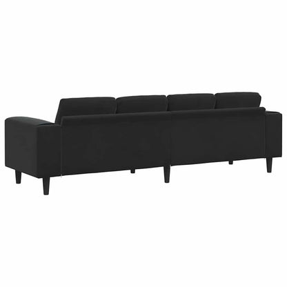 Wohnzimmer Couch Schwarz 250 x 77 x 76 cm