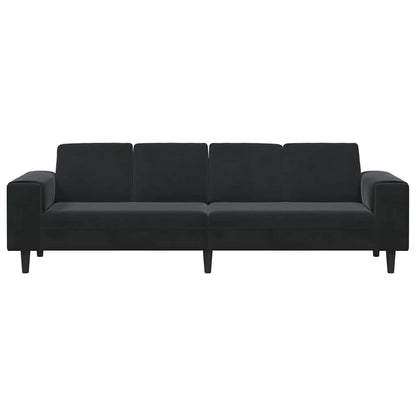 Wohnzimmer Couch Schwarz 250 x 77 x 76 cm