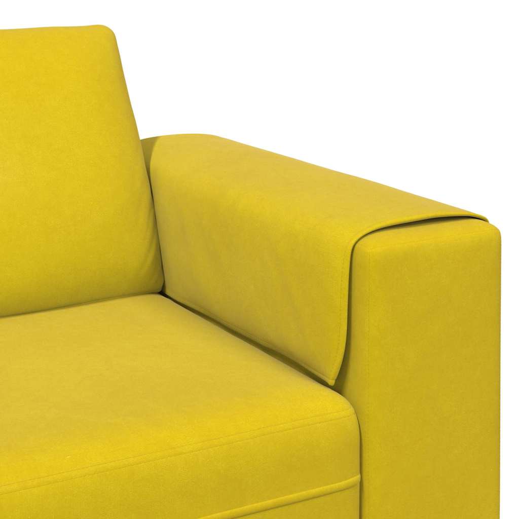 vidaXL Wohnzimmer Couch Gelb 250 x 77 x 76 cm