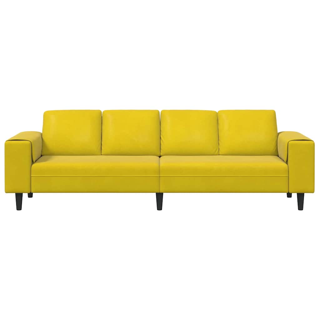 vidaXL Wohnzimmer Couch Gelb 250 x 77 x 76 cm