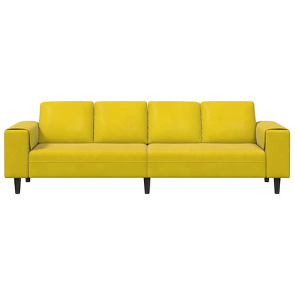 vidaXL Wohnzimmer Couch Gelb 250 x 77 x 76 cm