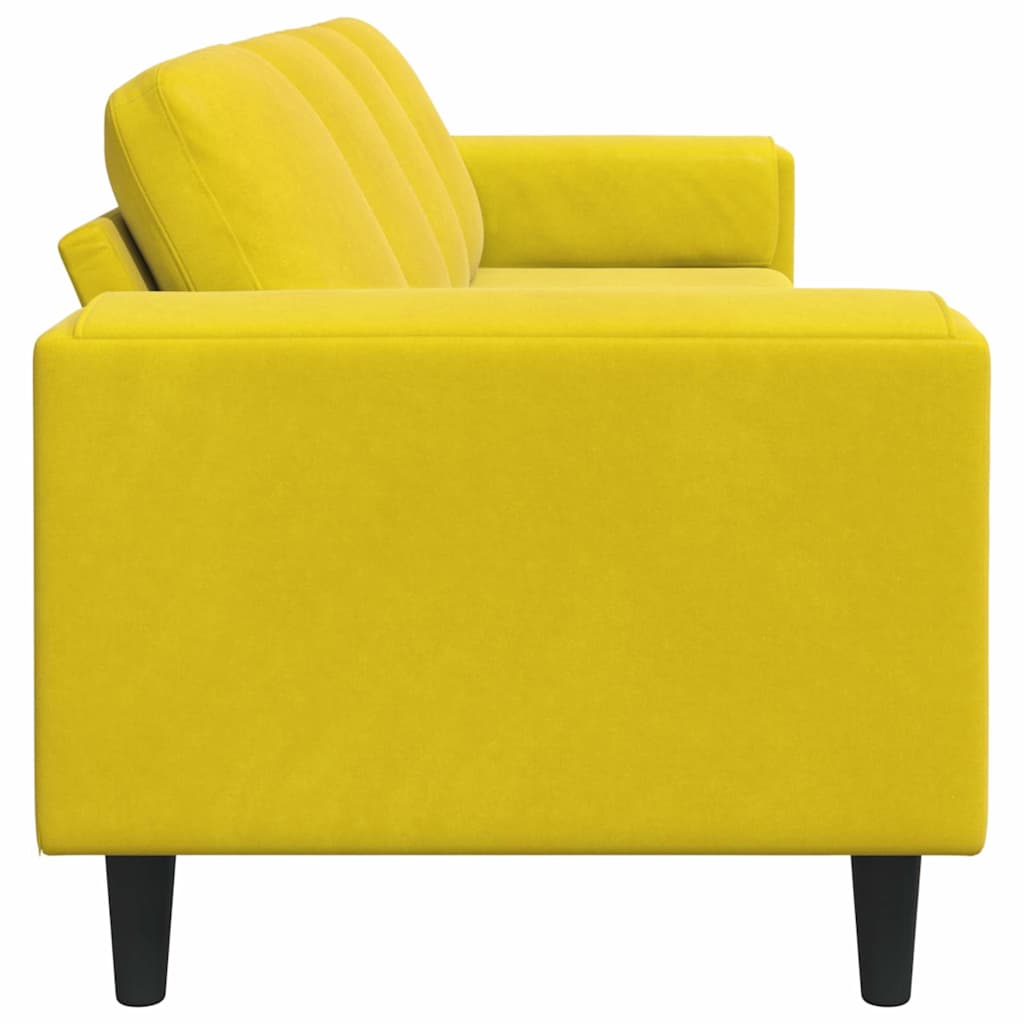 vidaXL Wohnzimmer Couch Gelb 250 x 77 x 76 cm