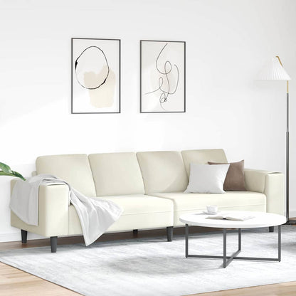 vidaXL Wohnzimmer Couch Creme 250 x 77 x 76 cm