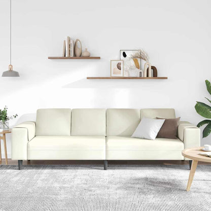 vidaXL Wohnzimmer Couch Creme 250 x 77 x 76 cm