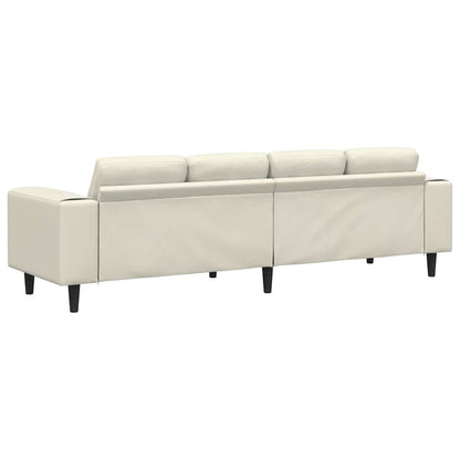 vidaXL Wohnzimmer Couch Creme 250 x 77 x 76 cm