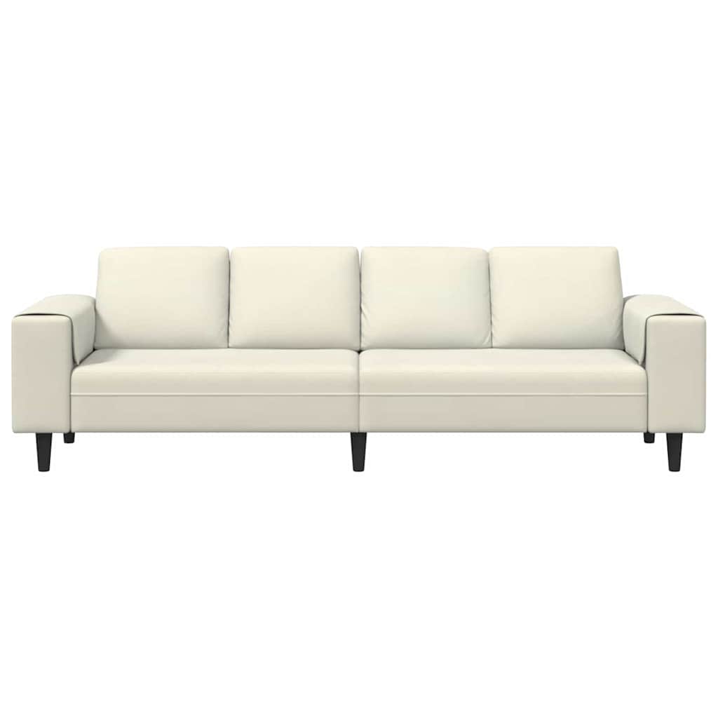 vidaXL Wohnzimmer Couch Creme 250 x 77 x 76 cm
