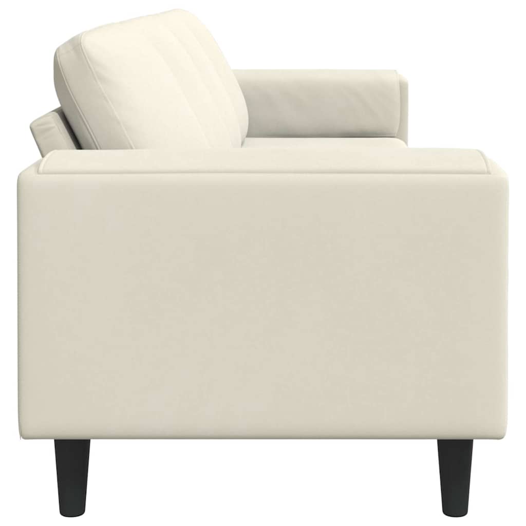 vidaXL Wohnzimmer Couch Creme 250 x 77 x 76 cm