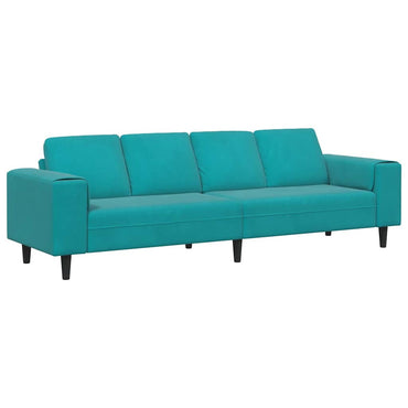 vidaXL Wohnzimmer Couch Türkis 250 x 188 x 76 cm