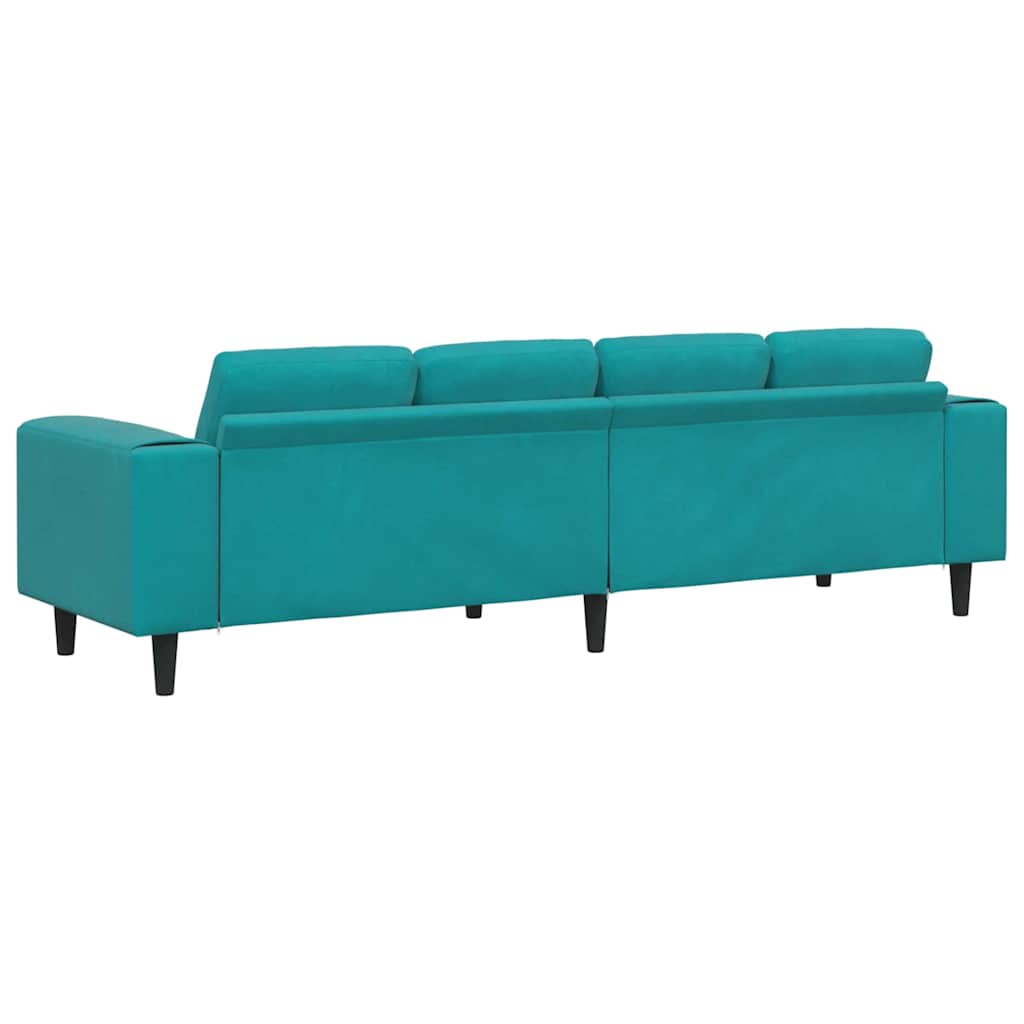 Wohnzimmer Couch Türkis 250 x 188 x 76 cm