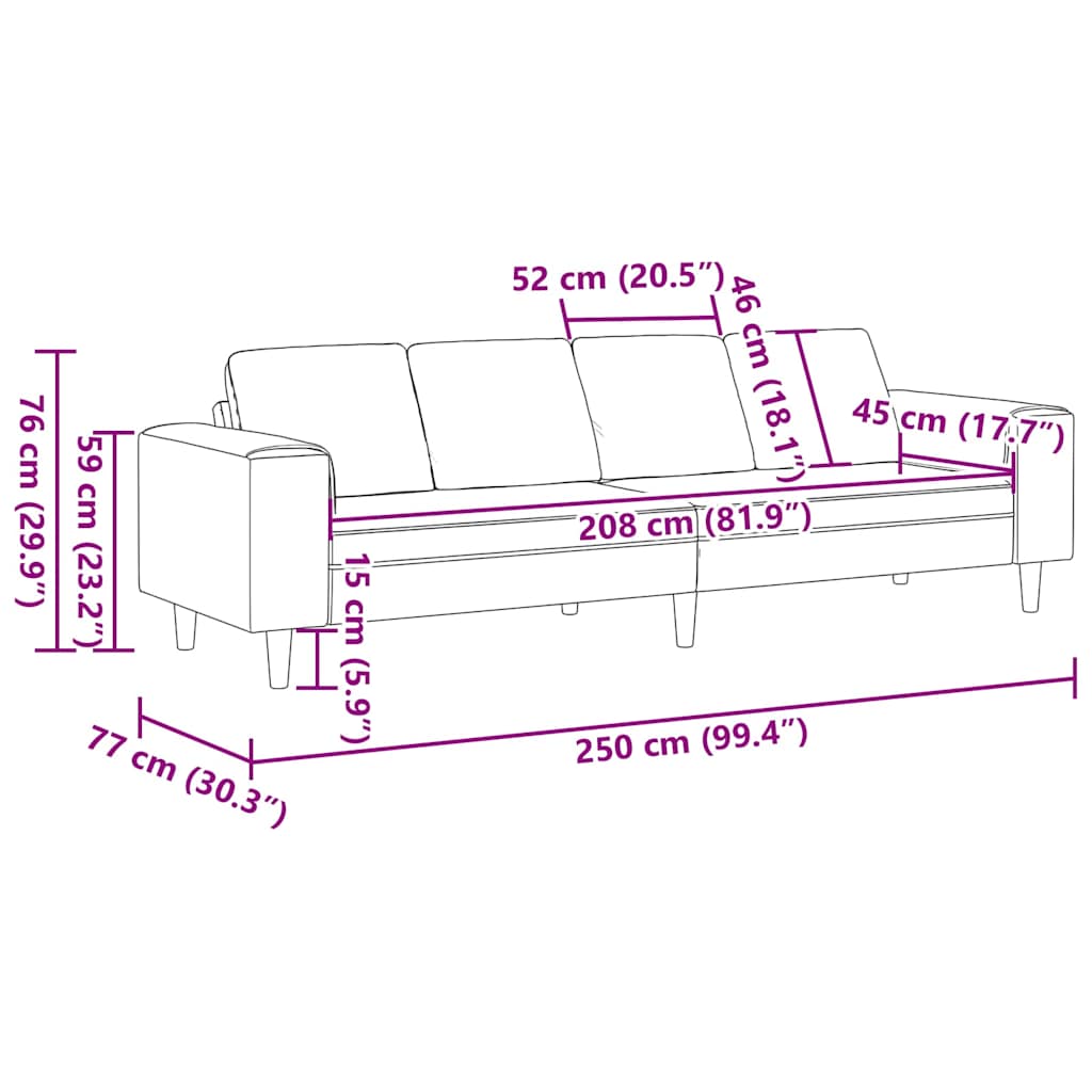 Wohnzimmer Couch Türkis 250 x 188 x 76 cm