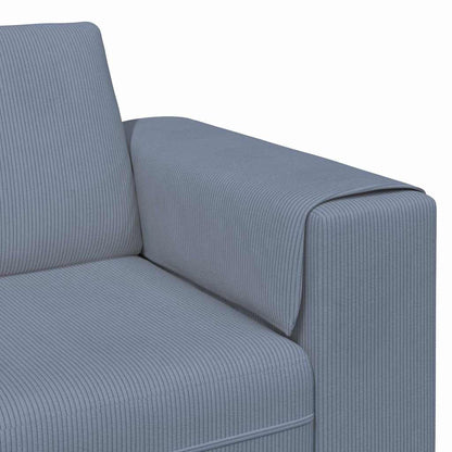 vidaXL Sofa mit Kissen Blau 250 x 77 x 76 cm Cordstoff