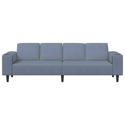 vidaXL Sofa mit Kissen Blau 250 x 77 x 76 cm Cordstoff