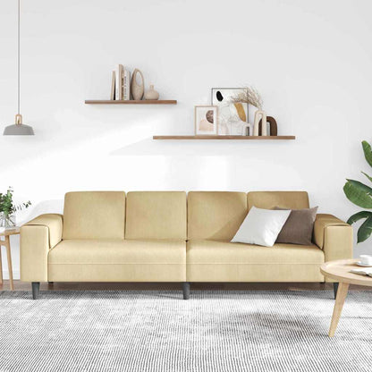 vidaXL Sofa mit Kissen Grau-Grün 250 x 77 x 76 cm Cordstoff